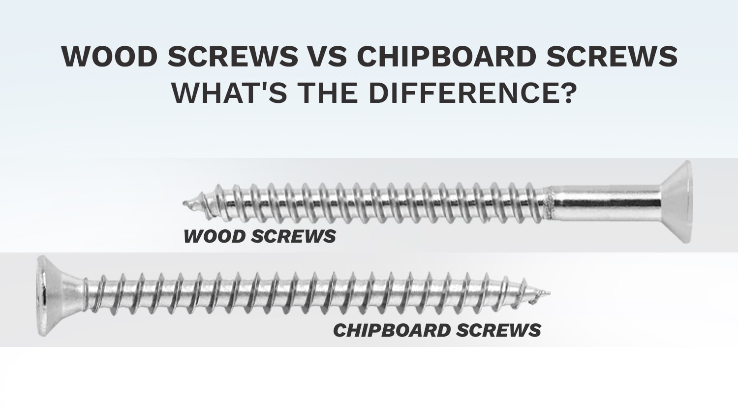 Wood Screws vs Chipboard Screws: What’s the Difference?